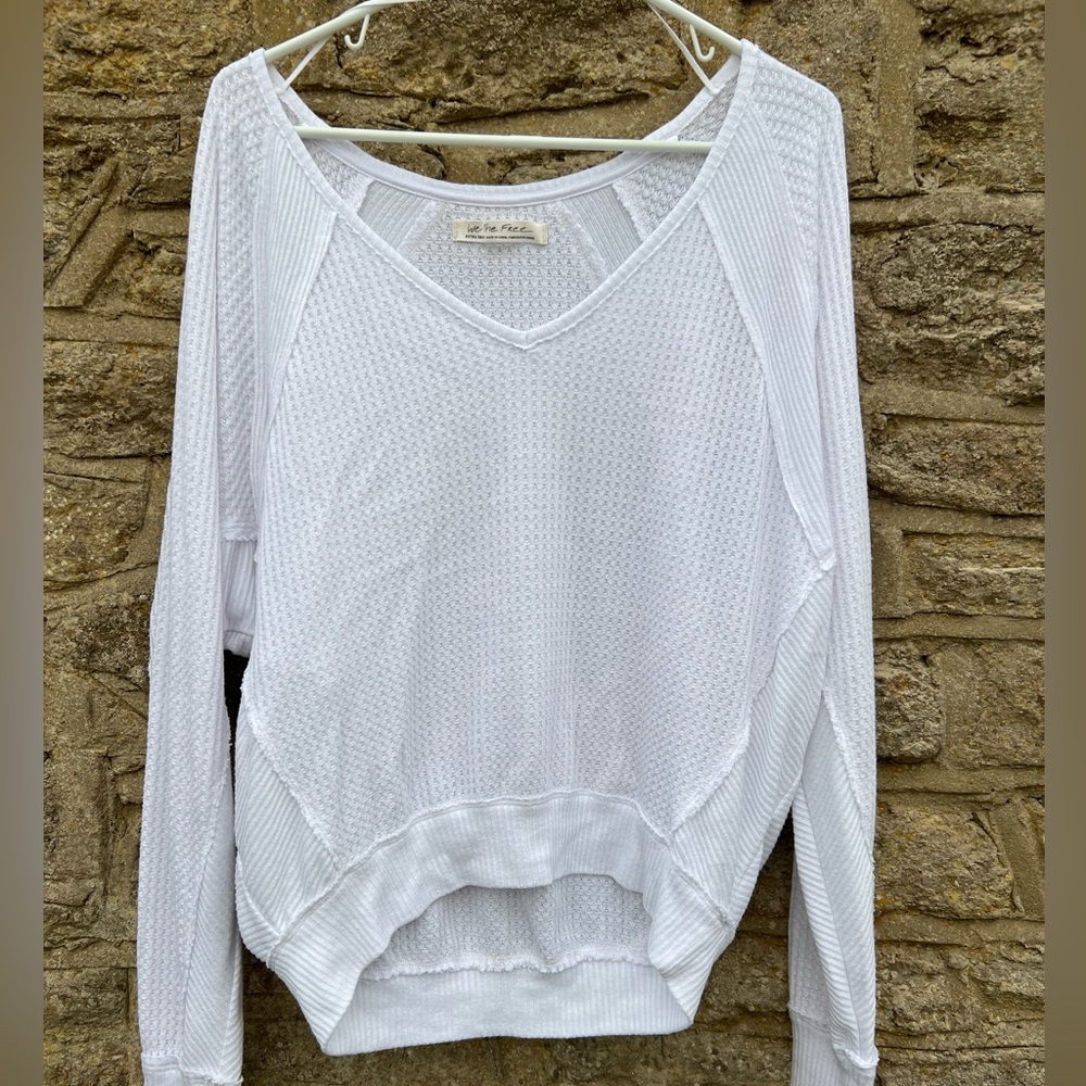 We The Free long sleeve white top